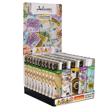 Elektromos Öngyújtó 189326 Adamo Vegyes mintás Skinny Euro