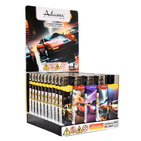 Elektromos Öngyújtó 189352 Adamo Vegyes mintás Skinny Sportautók