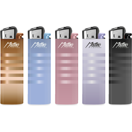 Tűzköves Öngyújtó 214040 Matteo prémium Elegáns sávok