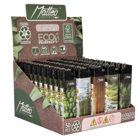 Flint Lighter 216012 ECO Matteo Premium Design label  Forest