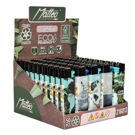 Flint Lighter 216013 ECO Matteo Premium Design label  Live green