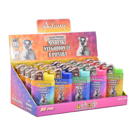 Öngyújtó 115007 elektromos Adamo Vegyes mintás kocka Lemur