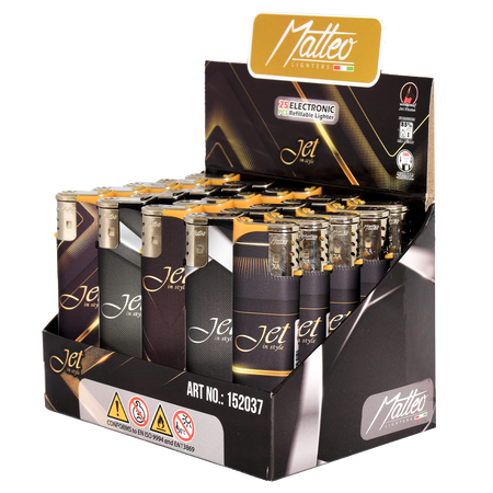 Jet Öngyújtó 152037 Matteo Jet in style arany és ezüst