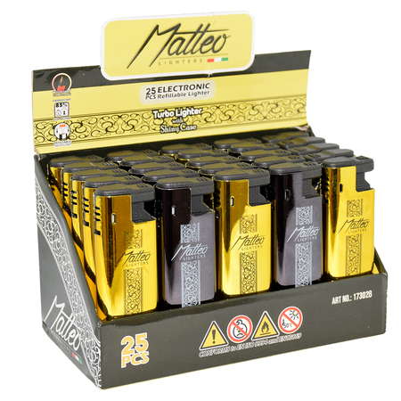 Vihar Öngyújtó 173028 Matteo Fémtokos arany elegáns