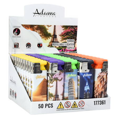 Turbo Lighter 177361 Adamo Design label Famous places