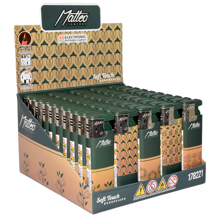 Vihar Öngyújtó 178221 Matteo Gumírozott Smaragd díszek