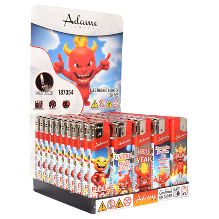 Elektromos Öngyújtó 187354 Adamo Vegyes mintás Slim Pokol
