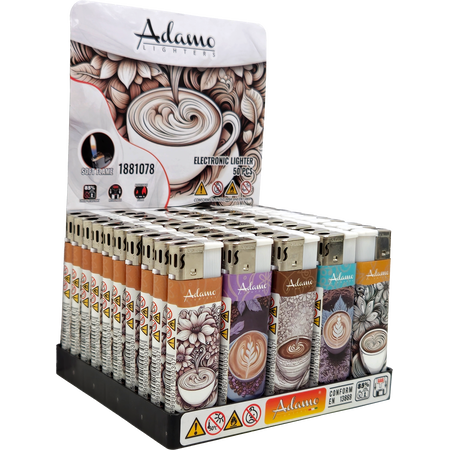 Elektromos Öngyújtó 1881078 Adamo Vegyes mintás Kávé