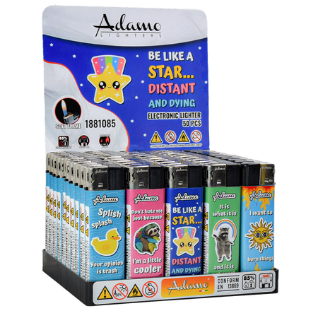 Elektromos Öngyújtó 1881085 Adamo Vegyes mintás Provokatív szöveg