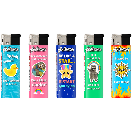 Elektromos Öngyújtó 1881085 Adamo Vegyes mintás Provokatív szöveg