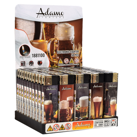 Electronic Lighter 1881100 Adamo Design label Beer