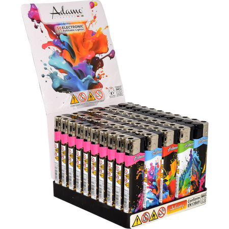 Elektromos Öngyújtó 189341 Adamo Vegyes mintás Skinny Színes placsnik