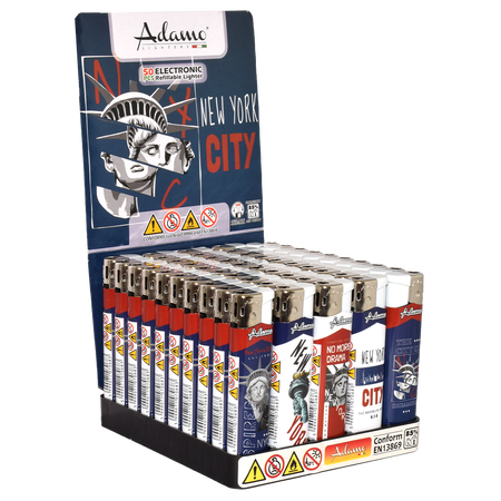 Elektromos Öngyújtó 189348 Adamo Vegyes mintás Skinny New York