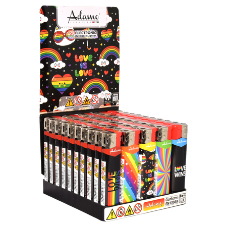 Elektromos Öngyújtó 189349 Adamo Vegyes mintás Skinny Szivárvány