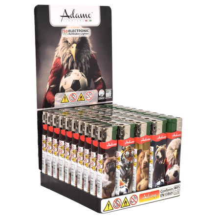 Elektromos Öngyújtó 189351 Vegyes mintás Adamo Skinny Focista állatok