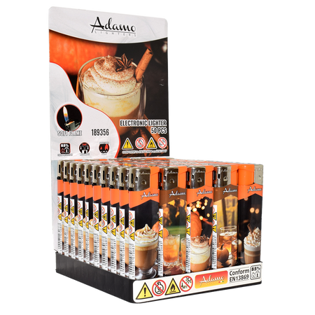 Elektromos Öngyújtó 189356 Adamo Vegyes mintás Skinny Őszi italok