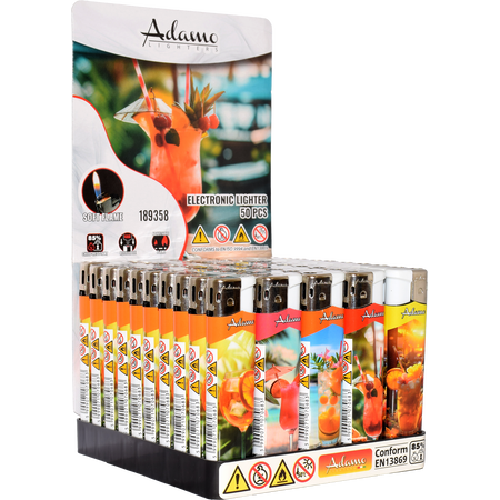 Elektromos Öngyújtó 189358 Adamo Vegyes mintás Skinny Koktélok