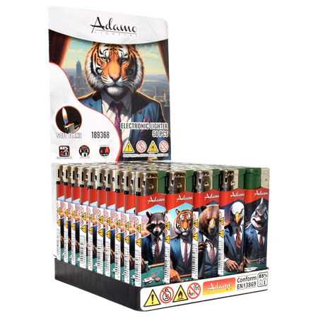 Elektromos Öngyújtó 189368 Adamo Vegyes mintás Skinny Póker állatok