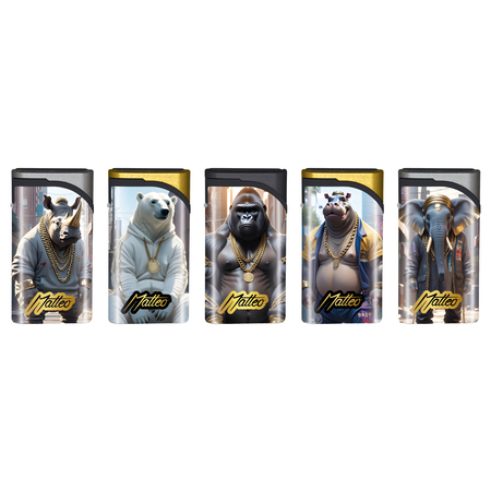 Jet Öngyújtó 197300 Matteo Las Vegas Fémtokos kitapintható gengszter állatok