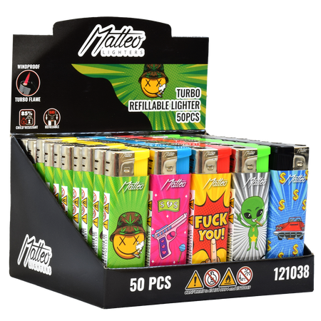 Vihar Öngyújtó 121038 Matteo Fix lángos Vegyes mintás Rajzfilm