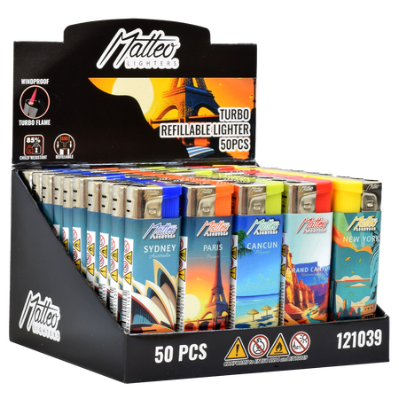 Turbo Lighter 121039 Matteo Fix flame Design label City