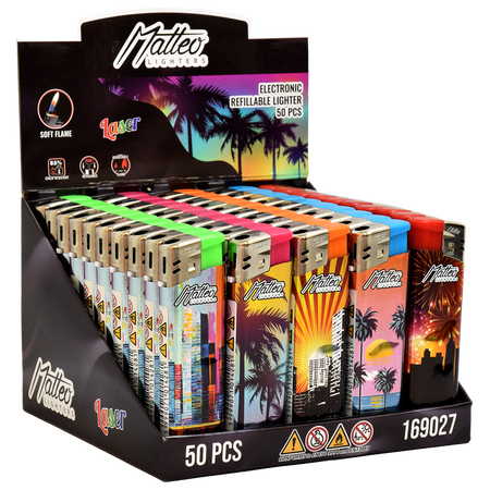 Elektromos Öngyújtó 169027 Matteo Lézerfóliás Városok