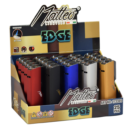 Jet Öngyújtó 173305 Matteo Fémtokos EDGE - Királyi