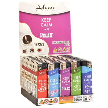 Elektromos Öngyújtó 187373 Adamo Vegyes mintás Slim Nyugodj meg