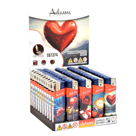 Electronic Lighter 187374 Adamo Design label Slim Love