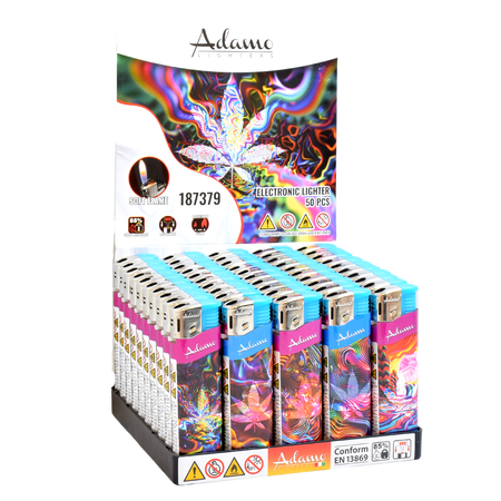 Elektromos Öngyújtó 187379 Adamo Vegyes mintás Slim Pszichedelikus