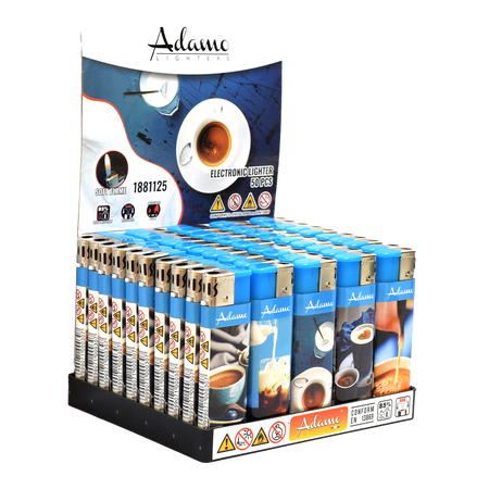 Elektromos Öngyújtó 1881125 Adamo Vegyes mintás Kék kávé