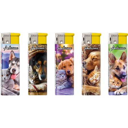 Elektromos Öngyújtó 1881147 Adamo Vegyes mintás Cicák és kutyák