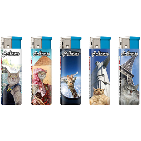 Electronic Lighter 1881179 Adamo Design label Travel animals