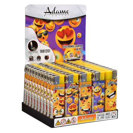 Electronic Lighter 1881201 Adamo Design label Smiley