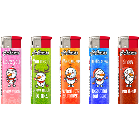 Elektromos Öngyújtó 1881253 Adamo Vegyes mintás Hóember szöveges km