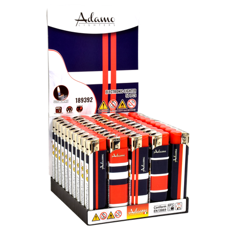 Elektromos Öngyújtó 189392 Adamo Vegyes mintás Skinny Piros kék fehér