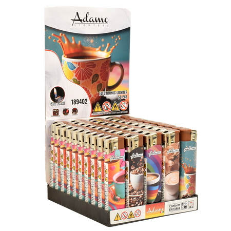 Elektromos Öngyújtó 189402 Adamo Vegyes mintás Skinny Kávé