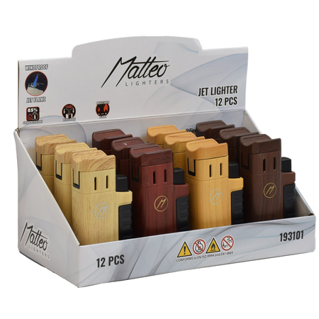 Jet Lighter 193101 Matteo Fremont Triple jet Wooden