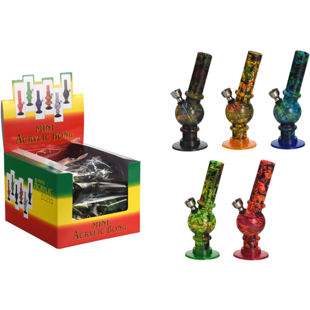 Bong Mini ABX13 Acrylic Graffiti pattern 14 cm