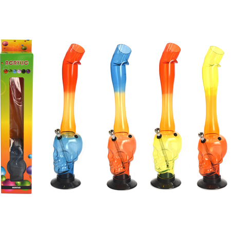 Bong ABX17 Acrylic Skull multi colored 45 cm