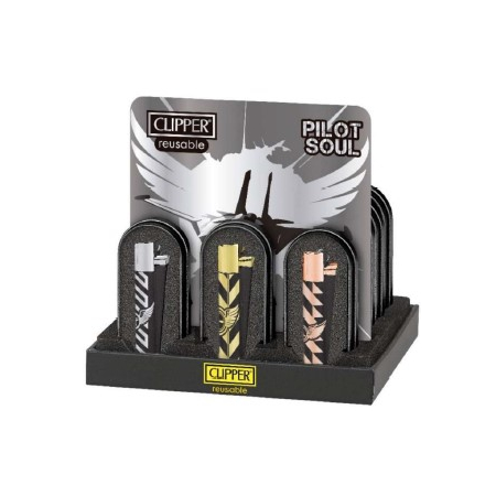 Öngyújtó CM3S160X Clipper tűzköves Pilóta logós