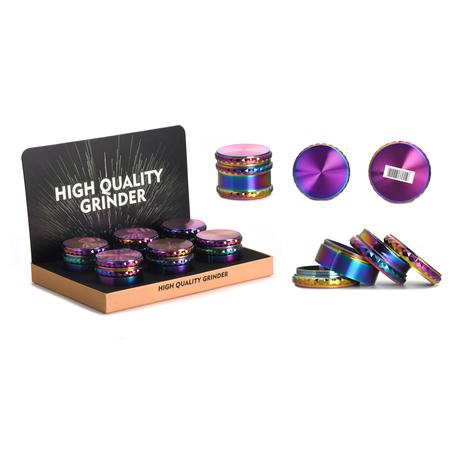 Dohányőrlő G1807 Fém 4 részes Színjátszós 52mm