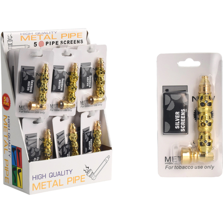 Metal pipe MP100 Golden skull blister