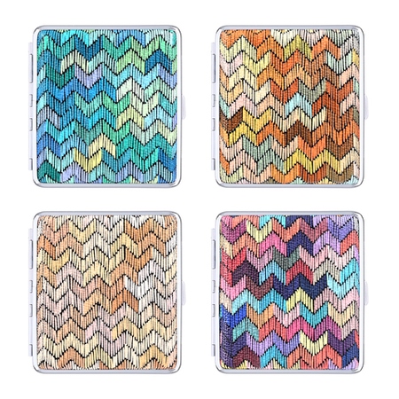 Cigarettatárca 0410708 Atomic Bőr Színes Hímzett mintás KS