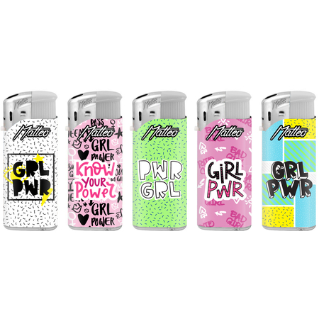 Elektromos Öngyújtó 112025 Matteo Vegyes mintás Mini Erős csajok