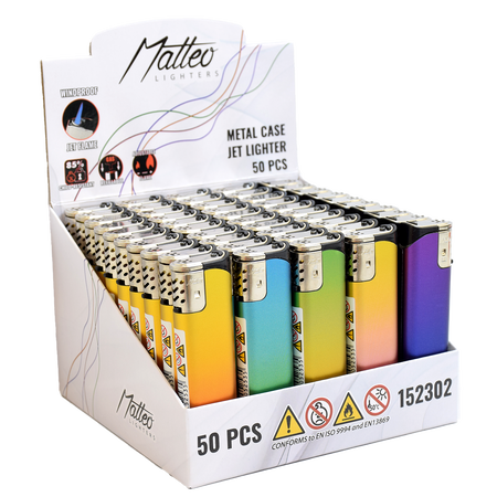 Jet Öngyújtó 152302 Matteo Fémhatású Flow