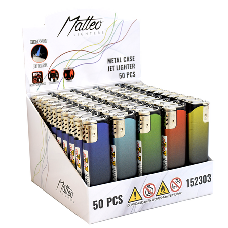 Jet Öngyújtó 152303 Matteo Fémhatású Mélyűr