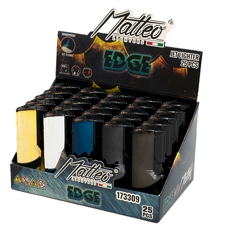 Jet Lighter 173309 Matteo in Metal case EDGE - Knight