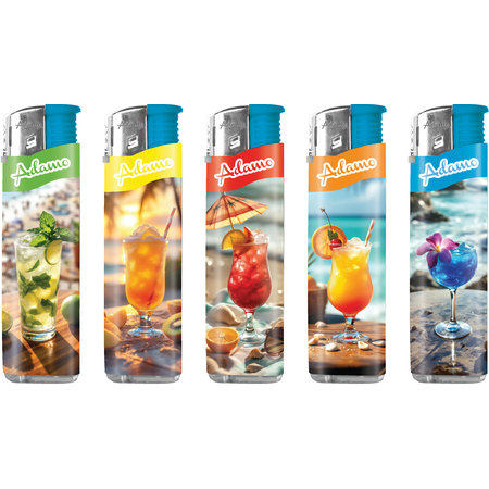 Elektromos Öngyújtó 187386 Adamo Vegyes mintás Slim Koktél