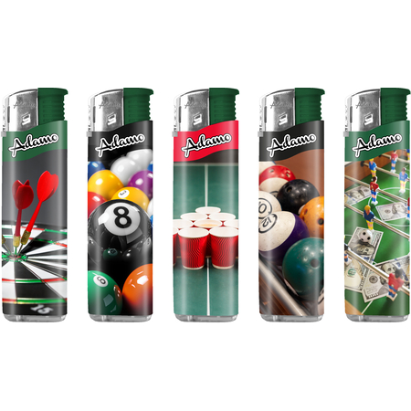 Elektromos Öngyújtó 187401 Adamo Vegyes mintás Slim Kocsmasportok